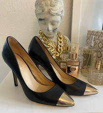 ALDO BLACK LEATHER COURT SHOES