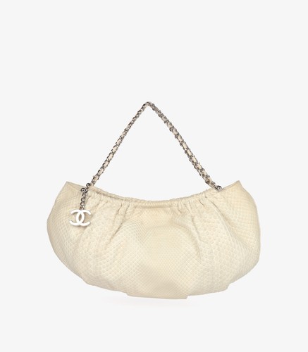 Chanel ivory matte python - chanel,