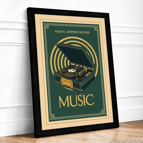 Music appreciation art deco - music,