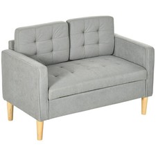 HOMCOM Compact Loveseat Sofa 2