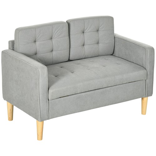 Homcom compact loveseat sofa - compact,