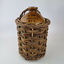 Antique Hay & Son LTD. Sheffield A110 I Original Wicker Cover Basket 34cm High