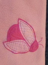 Vintage Woolworths Wooliesbabes Pink Fleece Blanket Ladybird  70x100cm has marks