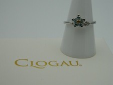 Welsh Clogau Silver & 9ct Rose Gold Forget Me Not Affinity Stacking Ring size P