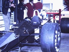 1988 British Grand Prix Tyre Testing, Silverstone-Ayrton Senna, McLaren, Slide
