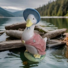 Vintage Beatrix Potter Jermima Puddle Duck Ceramic Money Box Bank with Stopper