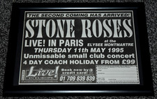 THE STONE ROSES band framed A4