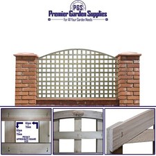 Arch Top Square Lattice Trellis Fence Panel Privacy 6ft (183cm) x 3ft (90cm)