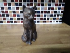 FRITH BRONZED SCULPTURE FIGURINE OF SEATED CAT 'WILLARD' signed PJ