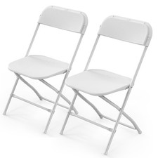White Plastic Folding Chairs 2