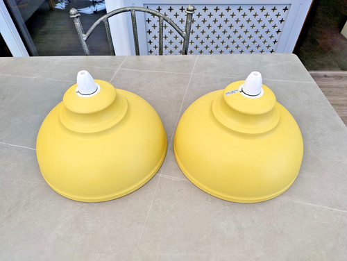 Pair vintage pendant light - pendant,