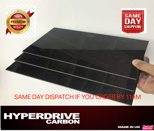 Carbon fibre sheet gloss plain - sheet,