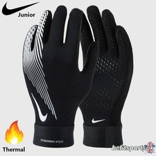 NIKE KIDS ACADEMY GLOVES BLACK GRIP WINTER THERMA FIT FOOTBALL JUNIOR YOUTHS