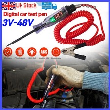 12V Circuit Tester Probe 3-48V Electric Car Fuse Test Light Voltage Pen Detector