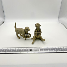 Fountasia Sculptures Meerkat & Dog Figurines ‘Hi My Name is Luke & Molly
