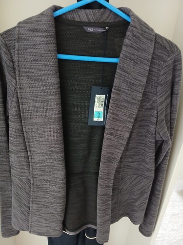 Grey cardigan size 14 - cardigan,