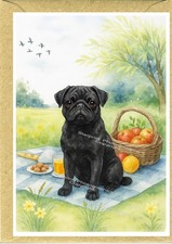 Pug Black Dog (4"x 6") Blank