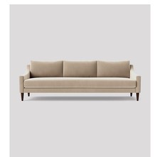 Swoon Turin 3 Seater Sofa In Taupe Easy Velvet RRP £1729