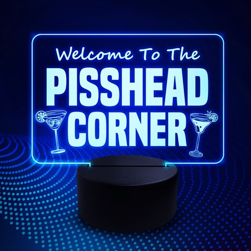 Funny alcohol led bar sign - alcohol, man