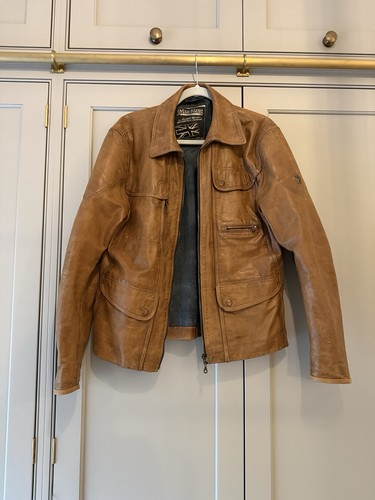 Men leather jacket brown - men's, brown/tan