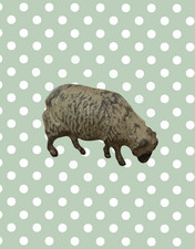 Small Grazing Beige Sheep Collectable | Britains Ltd Vintage Lead Figurine 1920s