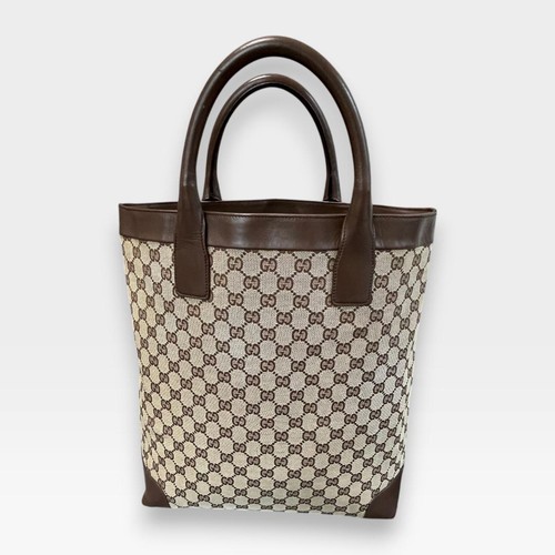 Gucci canvas tote - gucci, brown
