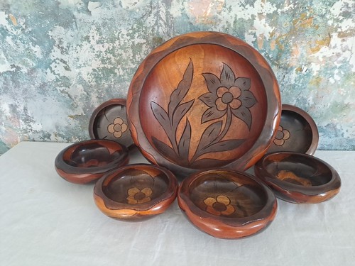 Vintage hand carved wooden - hand-carved,