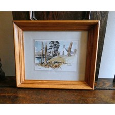 Ken Lochhead Original Watercolour “Insh Church” Scottish Highlands Landscape Art