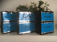 VERY RARE! 1980's collectable vintage YSL 'RIVE GAUCHE' perfume carrier bags x 3