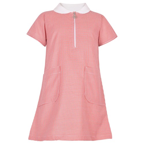 Girls gingham school dress - gingham,