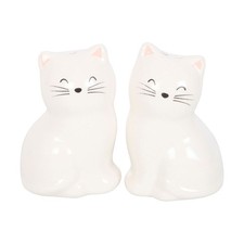 White Ceramic Cat Shaped Salt