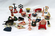 Joblot Canal Barge Ware/ Dolls house Miniature Ornaments x 23 (L50)