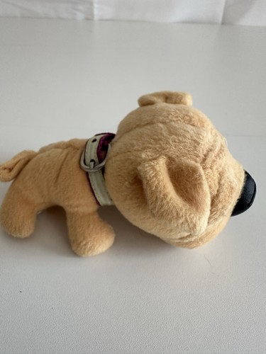 Tan wrinkled plush puppy toy
