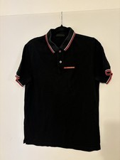 PRADA Polo T Shirt Black Men's Large Short Sleeve
