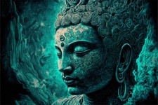 Canvas Art Astral Teal Blue