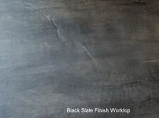 Kitchen Worktop Black Slate Effect Laminate 800mm 80cm Finished Edges Junona NEW