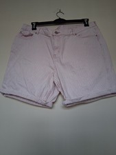 Ladies M&S Pink Srtiped Cotton