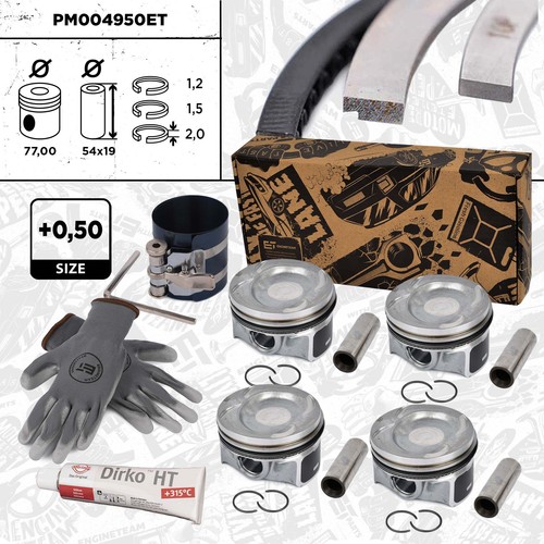 Piston kit seat audi 4 - piston,