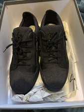 Giuseppe Zanotti Men's High Top Size 43 UK 9 Grey Suede Designer Trainers Shoes