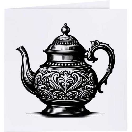 Fancy teapot greeting - teapot',