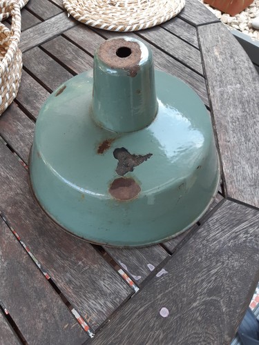 Vintage enamel light shade