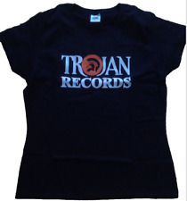TROJAN RECORDS WOMEN'S BLACK TSHIRT SCOOTER MOD LAMBRETTA VESPA