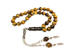33 Bead Tigers Eye Worry Beads Gemstone Sebha Tiger's eye Tesbih 718 148