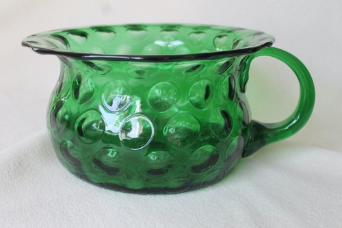 Victorian green bubble glass - green,