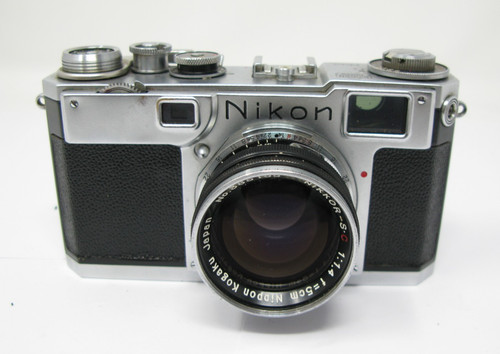 Nikon chrome camera 50mm - nikon, +