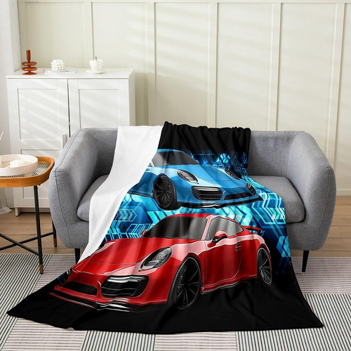 Race cars fleece throw - cars,
