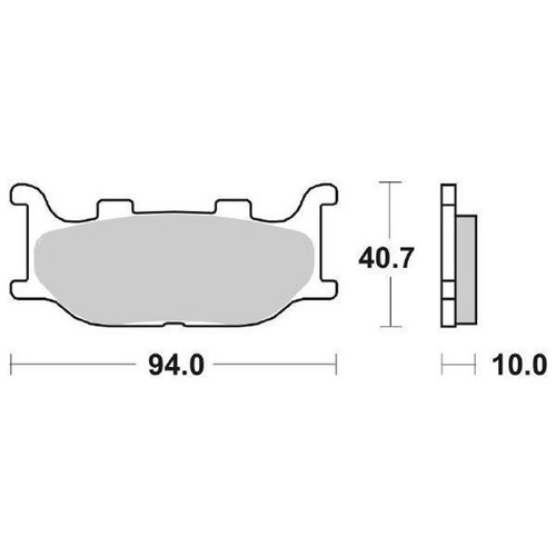 Brake pad set 128hf - brake, yamaha