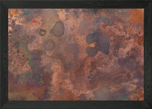Tarnished copper framed wall - framed,