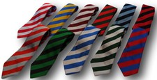 School Uniform Ties - Broad Stripes - Many Colour Combinations - Adult Length