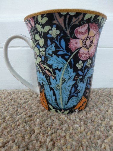 Colourful china fluted mug - fluted,